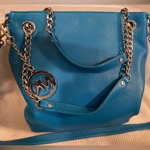 Michael Kors medium Jet Set silver chain shoulder tote